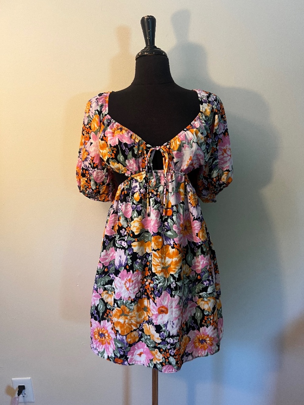 All About May Floral Cut Out Mini Dress